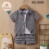 SHIRT & PANT COTTON (CHECK BLACK)