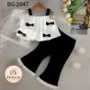 TOPS LILEN PANT COTTON (WHITE BLACK)