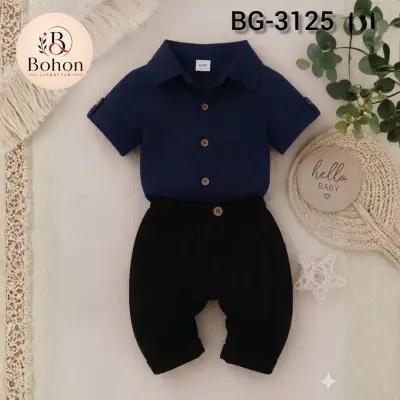 SHIRT & PANT COTTON (BLACK)