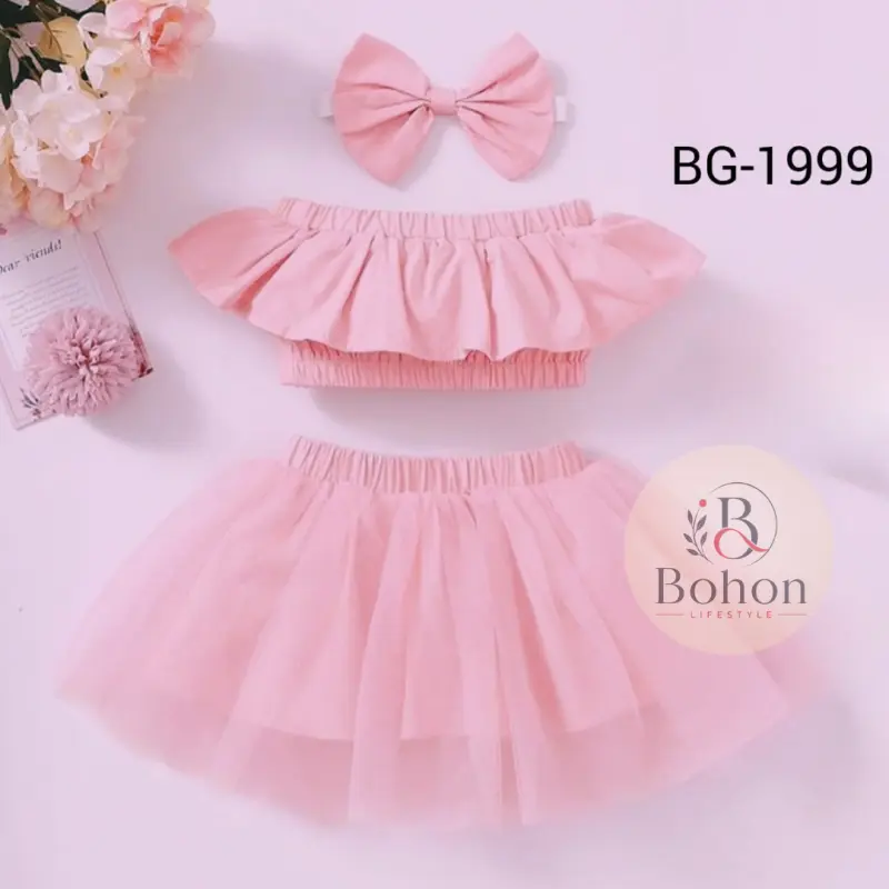 LILEN SHORT TOP SKIRT ( PINK )