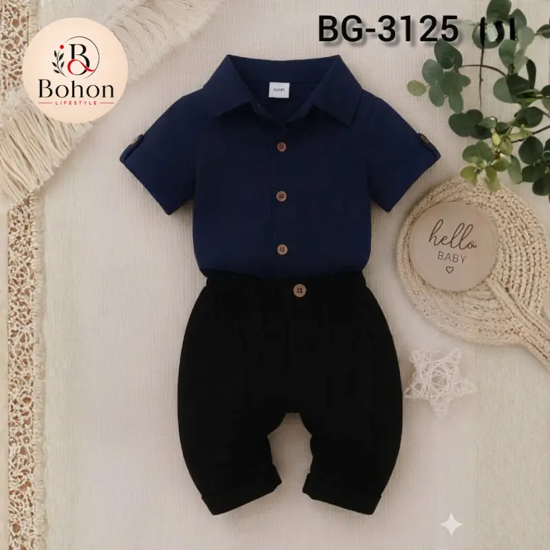 SHIRT & PANT COTTON (BLACK)