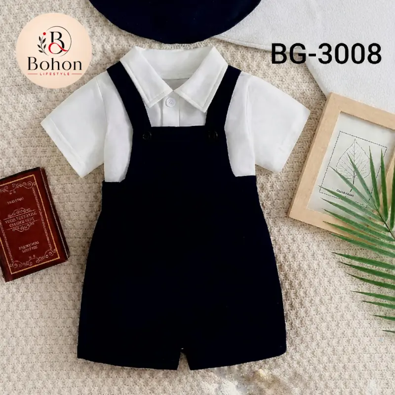 SHIRT & PANT COTTON (WHITE & BLACK) 03